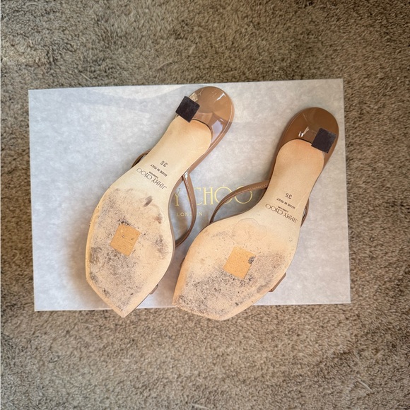 Jimmy Choo Nude Heeled Sandals - Picture 7 of 12